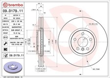 1X Bremsscheibe BREMBO 09.D179.11 MINI MINI CLUBMAN (F54) 2 2016-2019