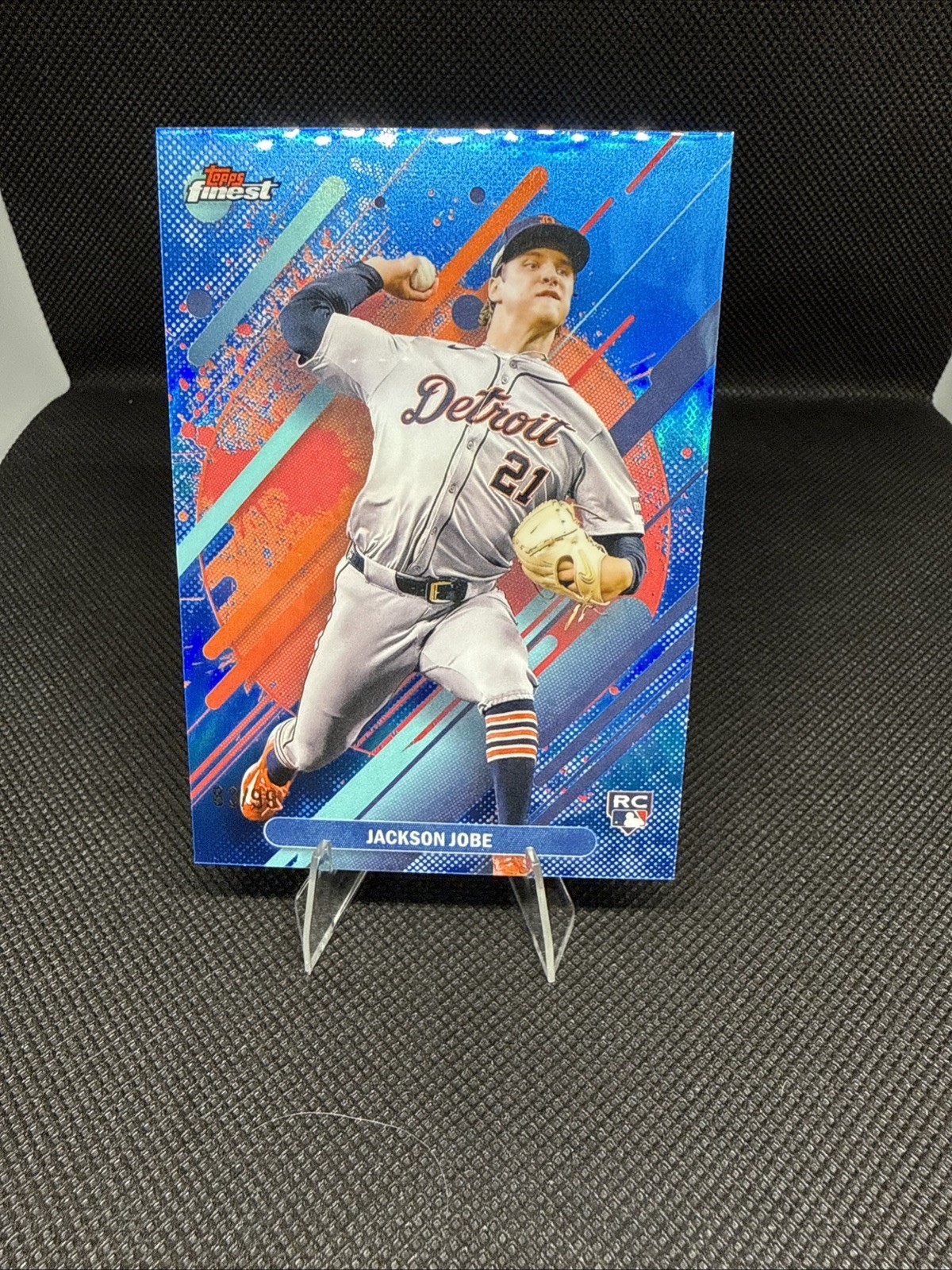 2025 Topps Finest #251 Jackson Jobe RC Sky Blue /150 Rare Tigers