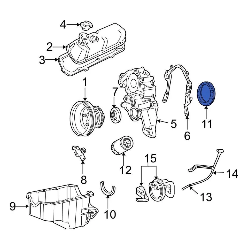 For Ford F-150 1987-2008 Ford F1SZ6701A Rear Engine Crankshaft Seal - Imagem 3 de 4