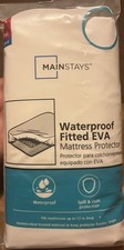 NEW Open Package: Mainstays Waterproof Eva Fitted Mattress Protector -