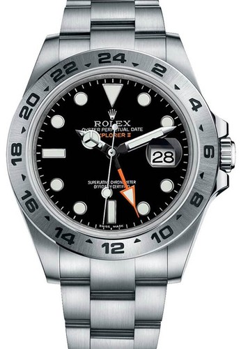 Rolex Explorer II Automatic Black Dial Oyster Steel Men's 42mm Watch 216570-0002