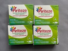 Image of Piriteze Allergy Relief Tablets Hayfever Dust Fast Acting 56 Tablets Exp Sep 26+