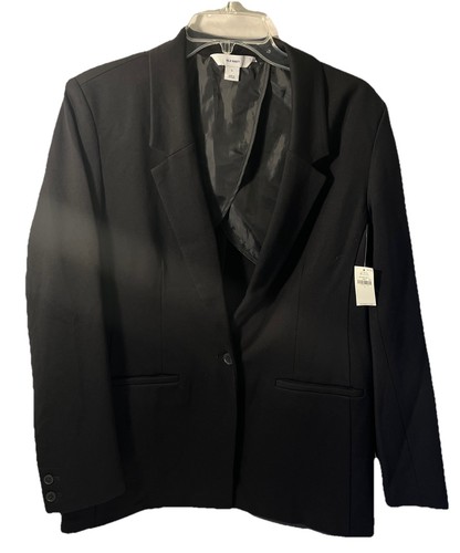 Old Navy schwarzer Stretch-Blazer, Damengröße Large klassischer schwarzer Blazer neu mit Etikett