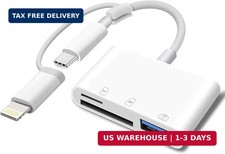 Apple MFi Certified SD Card Reader for iPhone, USB-C Lightning to SD TF Card U