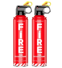 2-Pack Fire Extinguisher for Home, Kitchen, Car, and Grill with Mounting Bracket