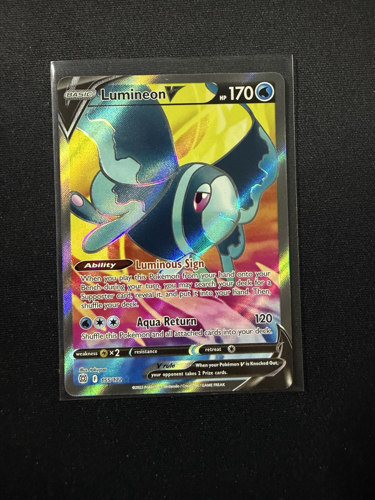 The Pokemon Company Lumineon V 155/172 Brilliant Stars Ultra Rare Full Art Holo
