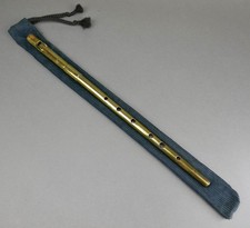 Vintage Michael Copeland Brass Irish Conical Bore Celtic Whistle Flute RARE! F