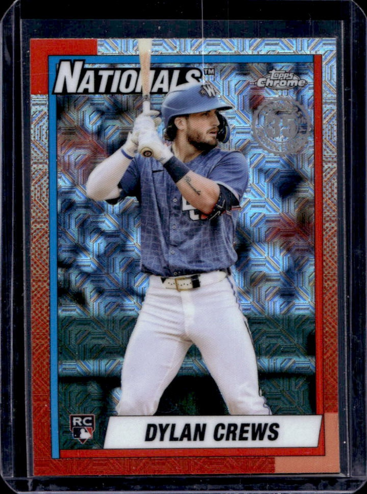 2025 Topps Update Dylan Crews Silver Pack 1990 Chrome RC Mojo Refractor #U90C-91