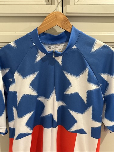 Herren Aero Tech Designs amerikanische Flagge Radtrikot mit Gesäßtaschen XX-Large - Bild 11 von 20
