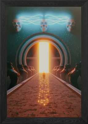 Noch offen 3D Kunstwerk gerahmt Wandbild Poster Leinwanddruck Bild