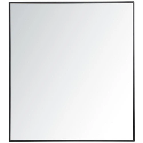 Elegant Decor Eternity 40" x 36" Contemporary Metal Frame Mirror in Black - Picture 1 of 12