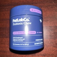 PetLab Co. Probiotic Chews for Small Dogs Gut Health Pork Flavor 30 Soft Chews