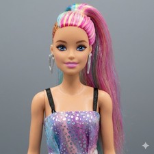 Barbie Leopard Rainbow Hair Doll with Colour Change Feature