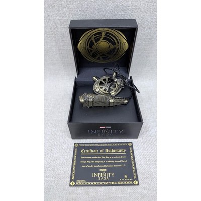 Marvel Doctor Strange Eye of Agamotto Necklace & Sling Ring Set Salesone COA