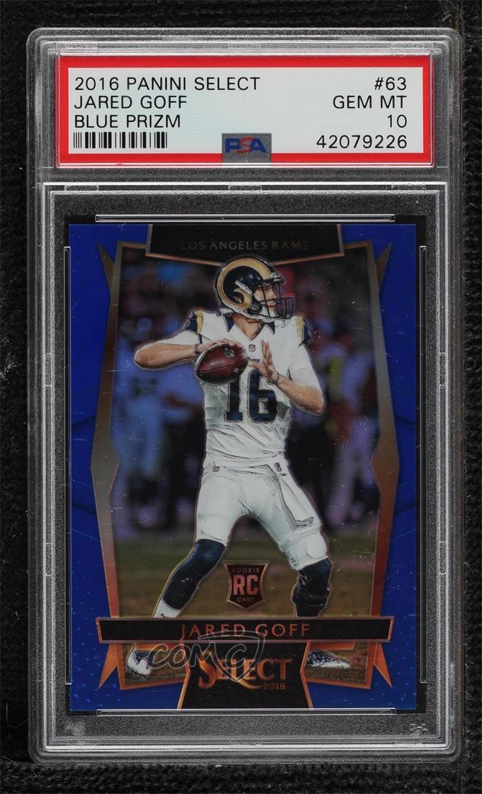 2016 Panini Select Concourse Blue Prizm 89/149 Jared Goff #63 PSA 10 GEM MT 01su
