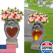 Cemetery Grave Decoration Crying Angel Statue Vase Comfort Funeral Gift