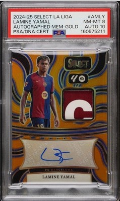 2024-25 Select LA LIGA Lamine Yamal Autographed MEM-GOLD #AMLY NM-MT 8 AUTO 10