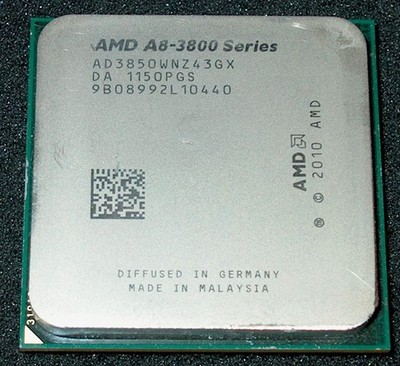AMD A8-3850 2.9 GHZ QUAD CORE PROCESSOR, AD3850WNZ43GX, SOCKET FM1, US SELLER