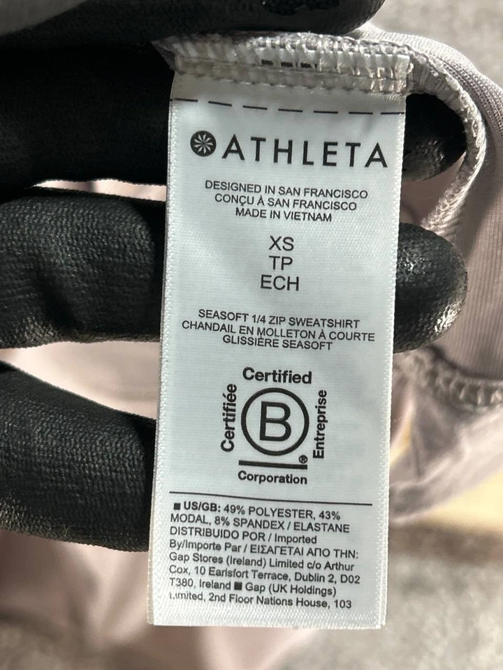 Suéter Athleta Mujer Xs Púrpura Correr Cuarto Cremallera Foto 4 de 4