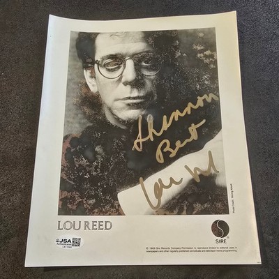 Lou Reed Velvet Underground The Transformer Signed Autographed 8x10 Photo JSA