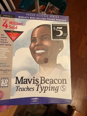 Mavis Beacon Teaches Typing 5 Windows 95/3.1 Version Factory Sealed Late 90 s