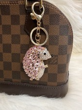 Hedgehog Keychain Bag Charm Purse Charm Pink Rhinestones New Holiday Gift
