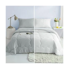 COTTEBED Reversible Queen Bed Comforter Set - Jersey Knit T-Shirt F... Fast Ship