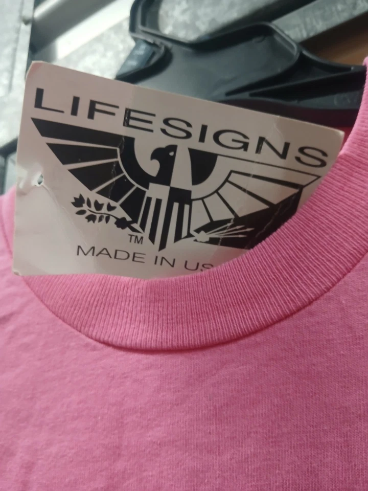 Very Rare Pink 1999 Air Force Brat Tshirt Boys Size Large Still With Tags - Image 4 of 4