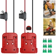 2X DIY Power Wheels Adapter Connect Fuse Fit For Milwaukee M18 18V Battery Dock