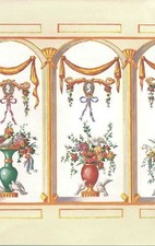 Melody Jane Papier Peint Miniature Bouquet Français Ecru 3 Pièces 1:12