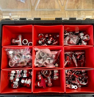 Job lot of x120 Various Metal Pipe Plumbing Shop Fittings