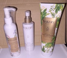 Nakery Beauty SkinToning Hydrating Body Care Set Summer Rain Butter Spray Foam 3