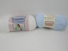 Bernat Baby Yarn Lot - Softee Baby Denim Marl Baby Coordinates White