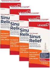 Leader Extra Strength Sinus Relief, Fast Acting, Sinus Decongestant, Nasal 