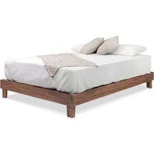 Full Platform Bed Solid Wood Oak Finish Heavy Duty Made in USA Bedroom Frame