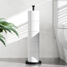 Toilet Paper Holder Stand with Reserve Function, Stainless Steel, Modern Design