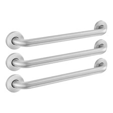 18 In. Grab Bar Combo in Brushed Stainless Steel 3-Pack 