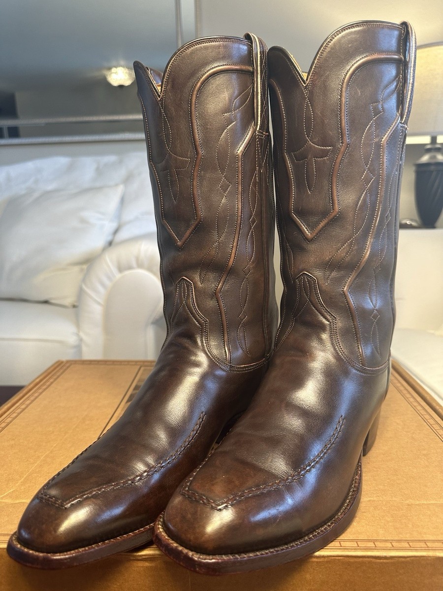 VTG Lucchese Leather Boots Size M 10.5 W 12 Custom Made San Antonio 1 3/4 Heel VTG Lucchese Leather Boots Size M 10.5 W 12 Custom Made San  main image 4