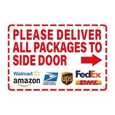 Please Leave Packages Here Sign for Indoor Outdoor Front Door Business