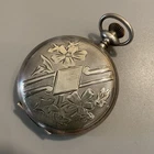 Vintage Antique Sterling Silver Hunter Elgin 1911 Grade 381 16s 17j Pocket Watch