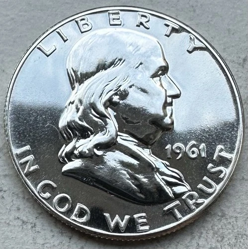 1961 Proof Franklin Half Dollar 90% Silver-INV#8692