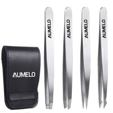Tweezers Set Profal Stainl Steel Tweezers with Travel Case