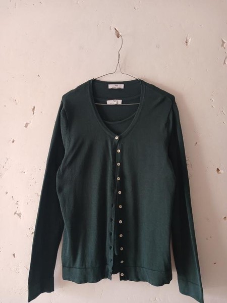 Women Peter Hahn Sweater Green 42 / XL / 50 #C80U