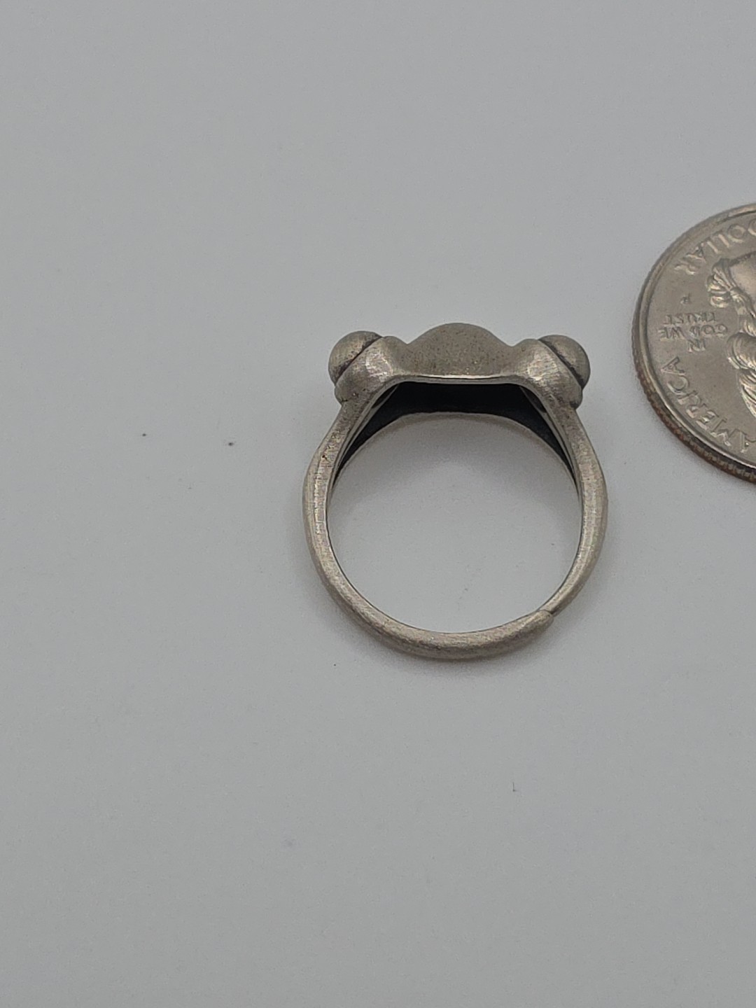 Sterling Silver 925 Adjustable Frog Ring Size 7 - image 4