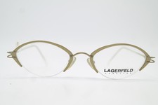 Vintage Glasses Lagerfeld 4332 Gold Transparent Half-Rim Glasses Frame