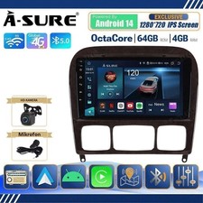 4+64G Android 14 Autoradio CarPlay FM/AM GPS Navi Kam Für Mercedes S Klasse W220 4+64G Android 14 Autoradio CarPlay FM/AM GPS Navi Kam Für Mercedes S Klasse W220