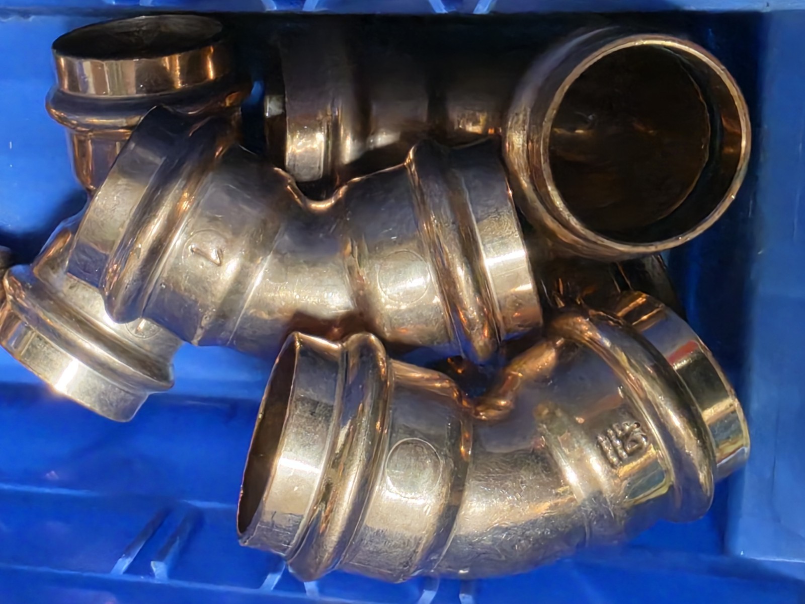 Lot Of 5 FNW 1" X 1" Press Fit 45 Degree Elbow Copper Fittings