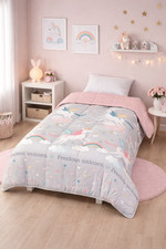 Couette tempérée Ninon / Uni vieux rose - 1 personne 140 x 200 - toutes saisons