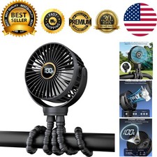 Portable Stroller Mini Fan, Small Rechargeable Personal Fan, Baby Travel Esse...