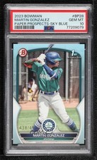 2023 Bowman Prospects Sky Blue 438/499 Martin Gonzalez #BP-28 PSA 10 GEM MT qn5